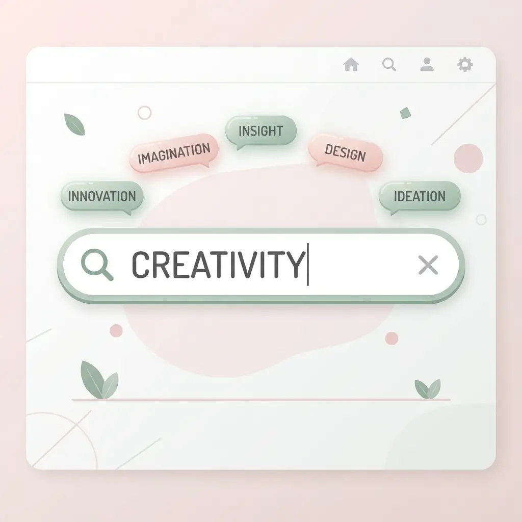 Word typed in search bar