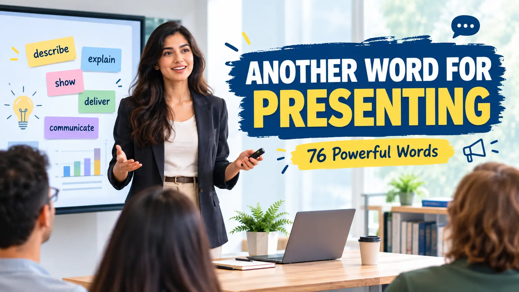 another word for presenting